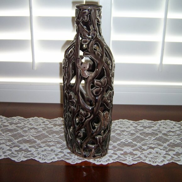 Wine Cork Holder, Ceramic, Grape Colored - Picture 3 of 4